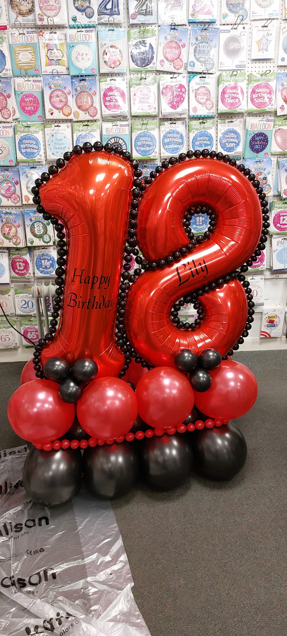 Custom Birthday Balloon Display