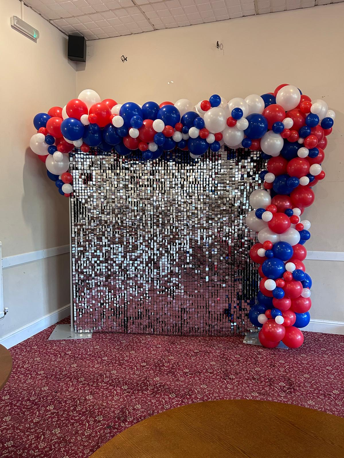 Red White Blue Patriotic Balloon Arch