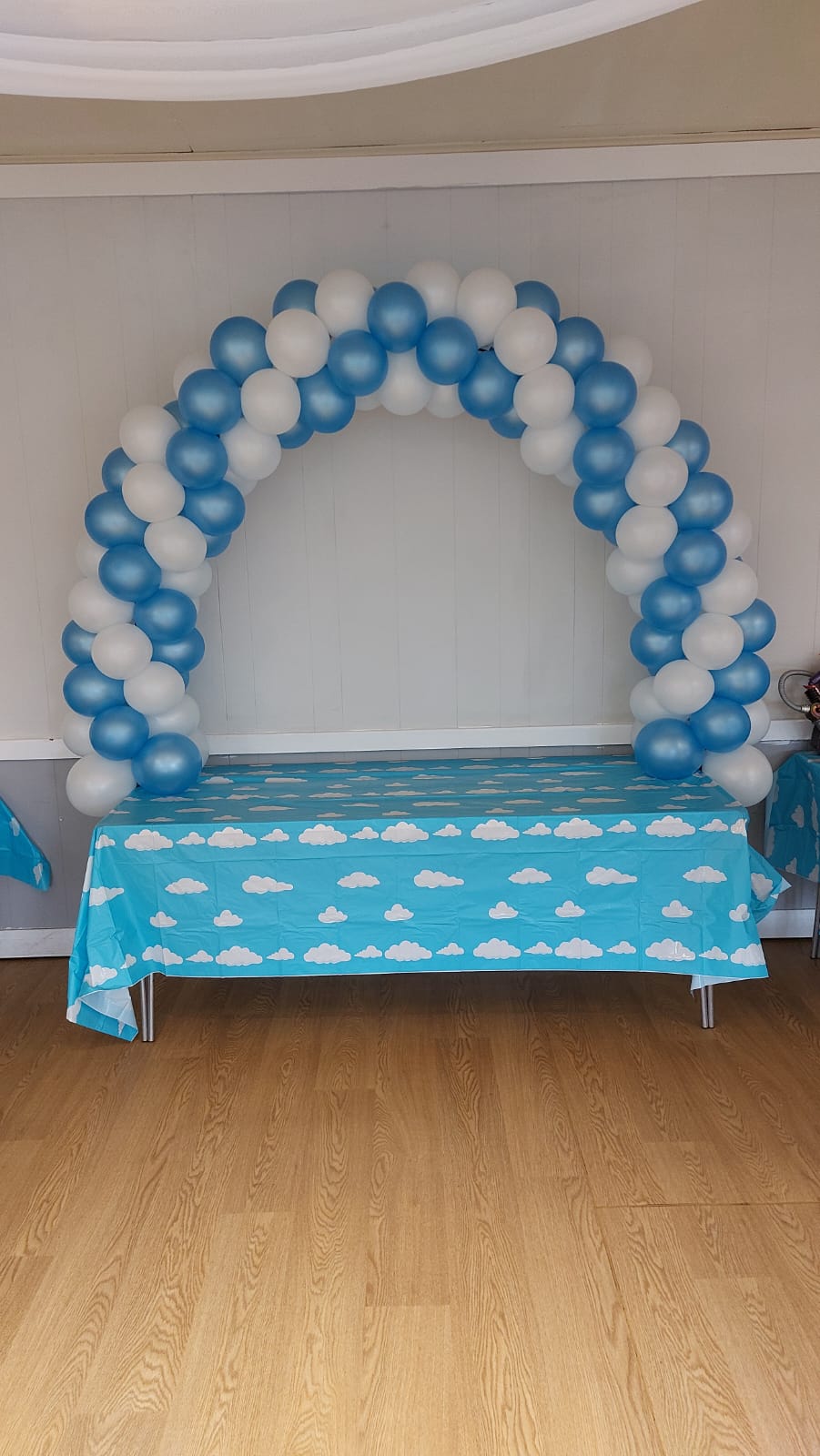 Elegant Venue Setup with Balloons